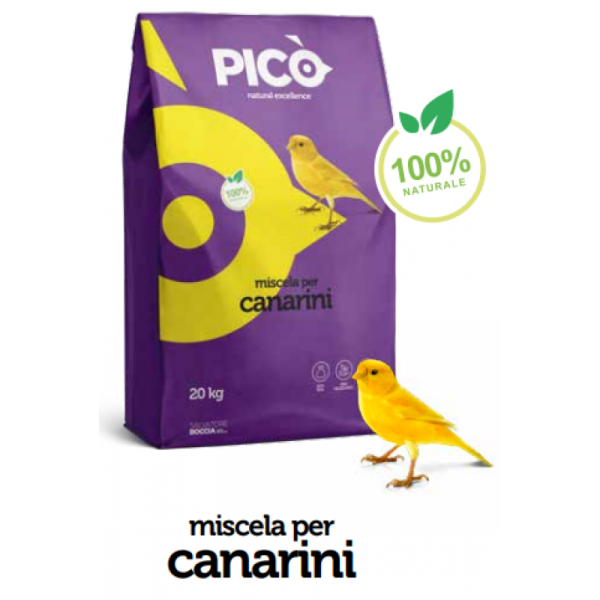 Pico - Extra Premium Canarini - Μείγμα για καναρίνια χρώματος & ποζιτούρας - Σοδιάς 2023 - 20kg